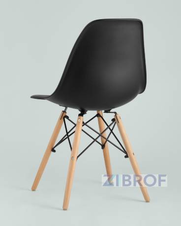 Стул Style DSW черный, высокопрочный литой полипропилен, сталь, натуральный массив бука