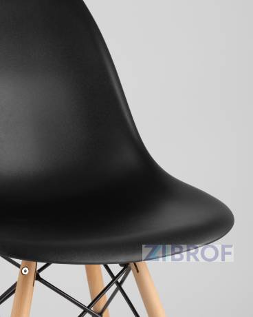 Стул Style DSW черный, высокопрочный литой полипропилен, сталь, натуральный массив бука