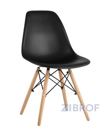 Стул Style DSW черный, высокопрочный литой полипропилен, сталь, натуральный массив бука