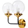 K2KG0521W-2 Бра Simple M латунь, стекло прозр. 32*23*h32 см