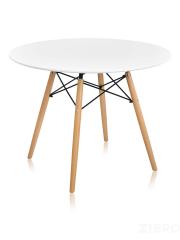 Стол обеденный DSW 100, белый столешница МДФ ножки массив дерева