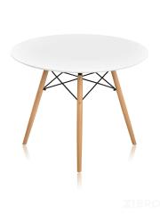 Стол обеденный DSW 100, белый столешница МДФ ножки массив дерева