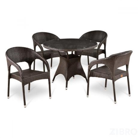 Комплект плетеной мебели T220CT/Y90C-W51 Brown 4Pcs