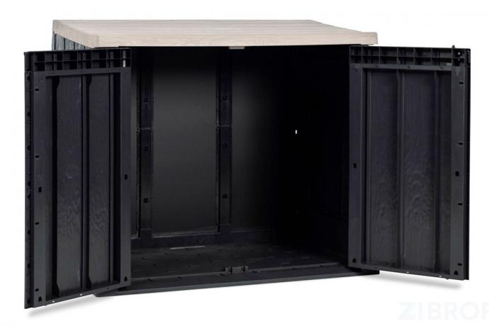 Ящик пластиковый TOOMAX STORA WAY PLUS XL 1270л, антрацит/светло-серый