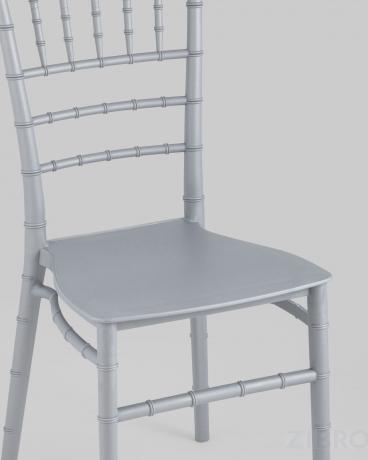Стул Chiavari (Кьявари) пластик серебряный обеденный для кухни