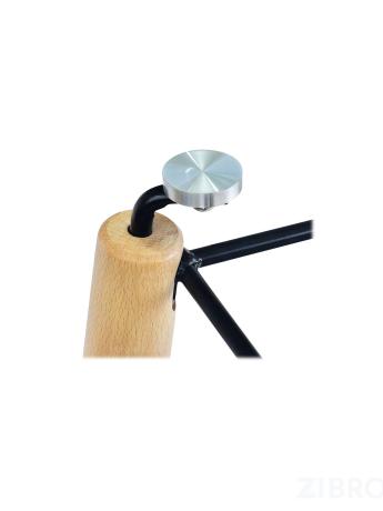 Стол обеденный DSW 130*80, прозрачный столешница стекло ножки из массива дерева
