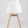 Обеденная группа стол Accent раскладной 110-145*69 см дуб/белый, стулья Frankfurt экокожа белые
