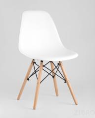 Стул Eames DSW белый пластиковый, сталь, натуральный массив бука, 4 шт.