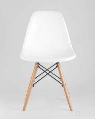 Стул Eames DSW белый пластиковый, сталь, натуральный массив бука, 4 шт.