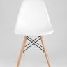 Стул Eames DSW белый пластиковый, сталь, натуральный массив бука, 4 шт.