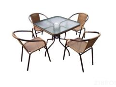 Комплект мебели Николь-2A TLH-037AR2/080SR-80х80 Cappuccino (4+1)
