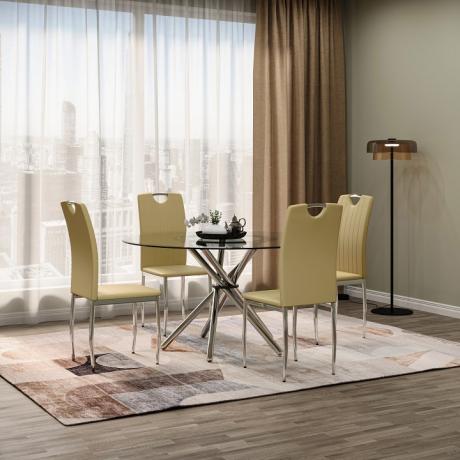 Набор из 2 стульев Refuge Synchrony хром HSBI_Y015-1_beige_2