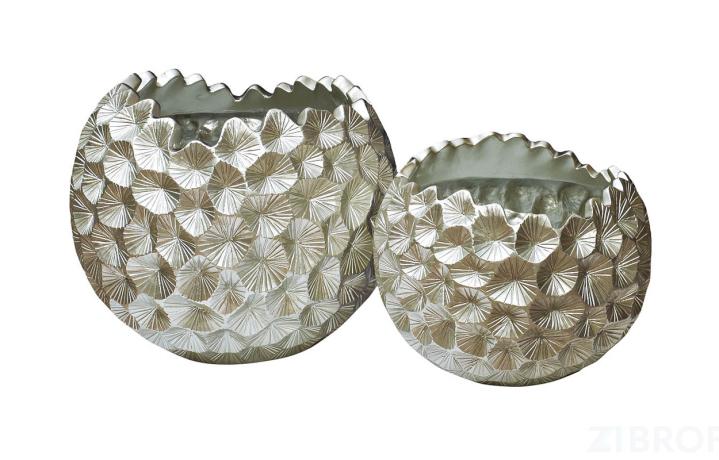 ZS-C1032-18 Кашпо 46*46*40см цвет серебро