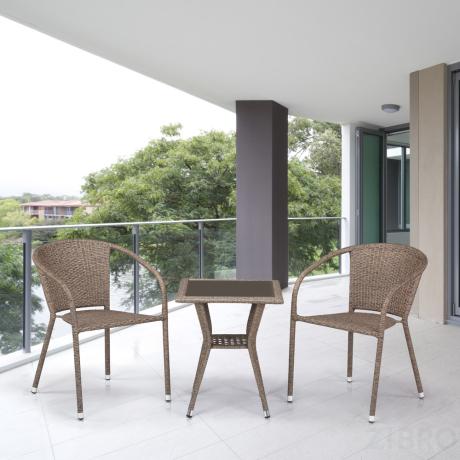 Комплект мебели из иск. ротанга T25B/Y137C-W56 Light brown (2+1)