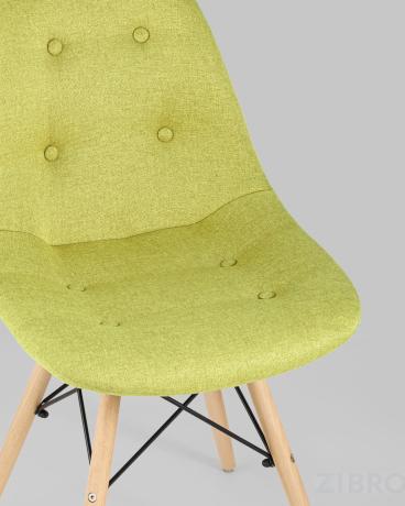 Стул DSW SOFT оливковый обивка рогожка ножки массив бука металлический каркас