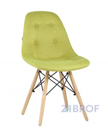 Стул DSW SOFT оливковый обивка рогожка ножки массив бука металлический каркас