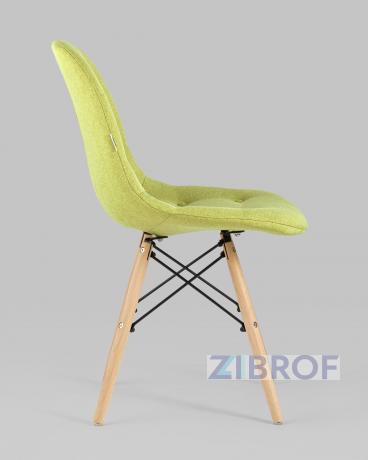 Стул DSW SOFT оливковый обивка рогожка ножки массив бука металлический каркас