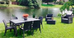 Стул B:rattan INDIANA с подлокотниками, коричневый
