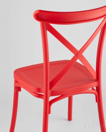 Стул пластиковый Кроссбэк красный