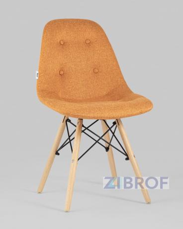 DSW SOFT оранжевый обивка рогожка ножки массив бука металлический каркас