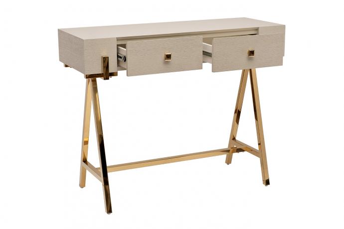KFG165 Консоль серая/металл золото 100*40*78см