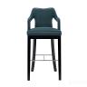 Стул барный велюровый сине-зеленый 48MY-4126-B BLU