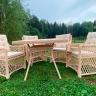 Плетеный комплект мебели MOKKA VILLA ROSA (4 персоны) + 8 подушек