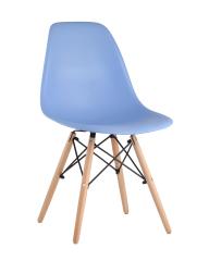Стул Eames DSW голубой, литой полипропилен, стальной каркас, массив бука