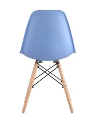 Стул Eames DSW голубой, литой полипропилен, стальной каркас, массив бука