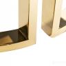 47ED-GDCT002 Стол журнальный GardaDecor темн.стекло/зол d100*45