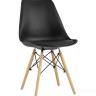 Стул Eames Soft черный обеденный сиденье экокожа ножки из массива бука