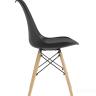 Стул Eames Soft черный обеденный сиденье экокожа ножки из массива бука
