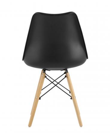 Стул Eames Soft черный обеденный сиденье экокожа ножки из массива бука