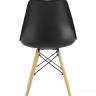 Стул Eames Soft черный обеденный сиденье экокожа ножки из массива бука