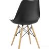 Стул Eames Soft черный обеденный сиденье экокожа ножки из массива бука