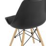 Стул Eames Soft черный обеденный сиденье экокожа ножки из массива бука