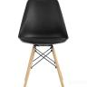 Стул Eames Soft черный обеденный сиденье экокожа ножки из массива бука