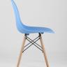 Стул Eames DSW голубой, литой полипропилен, стальной каркас, массив бука, 4 шт.