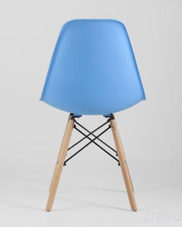 Стул Eames DSW голубой, литой полипропилен, стальной каркас, массив бука, 4 шт.