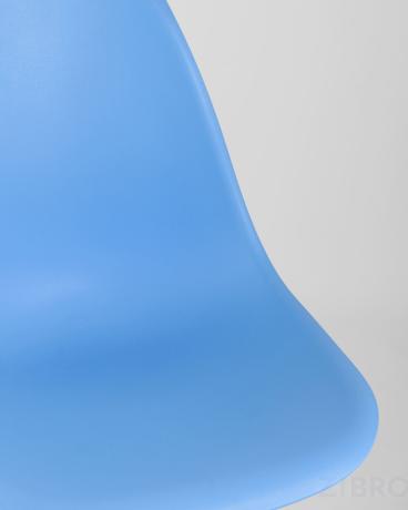 Стул Eames DSW голубой, литой полипропилен, стальной каркас, массив бука, 4 шт.