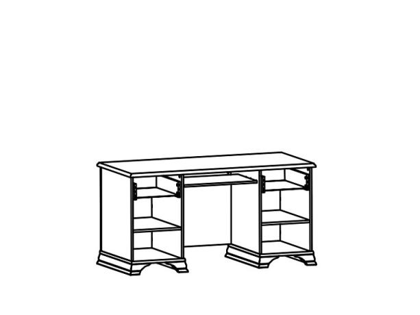 Стол компьютерный Кентаки S132-BIU 2D2S каштан BRW_00008037