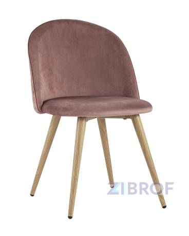 Обеденная группа стол Vector раскладной 120-160*80 см дуб/графит, стулья Лион велюр с ромбами розовый