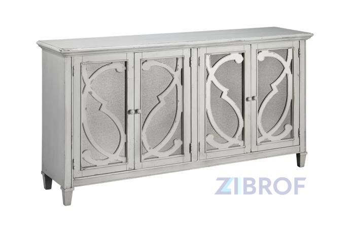 Буфет Mirimyn  T505-562 с зеркальными дверцами 172х41х91 см Белый