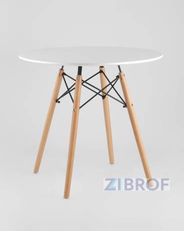 Eames D80, 2 стула Eames DSW белые
