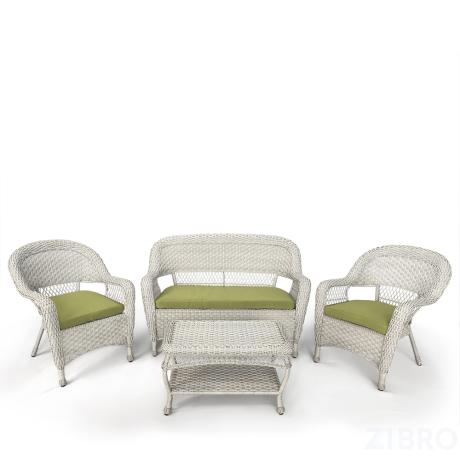 Комплект плетеной мебели LV130 White/Green