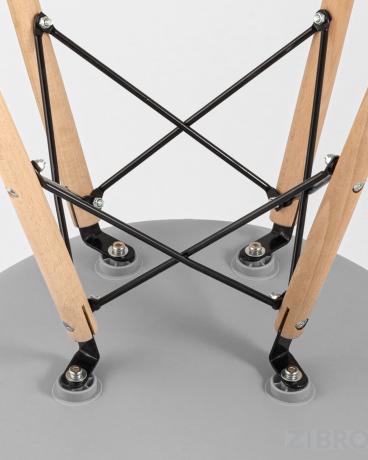 Стул Eames DSW синий пластиковый, сталь, натуральный массив бука, 4 шт.