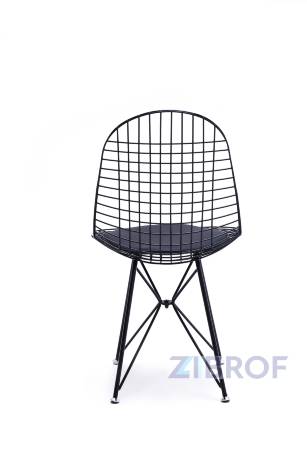 Eiffel из металла цвет черный с подушкой из черной экокожи