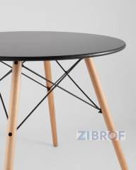 Eames стол черный D80, 2 черных стула