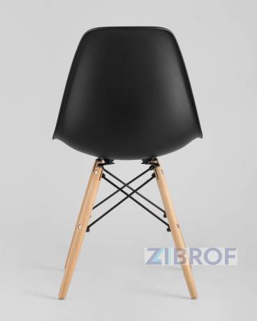 Eames стол черный D80, 2 черных стула