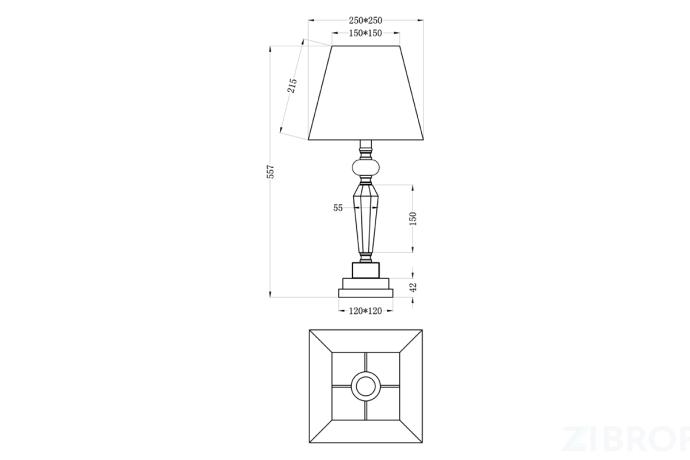22-86639TL Лампа настольная плафон кремовый d25*60 (2)